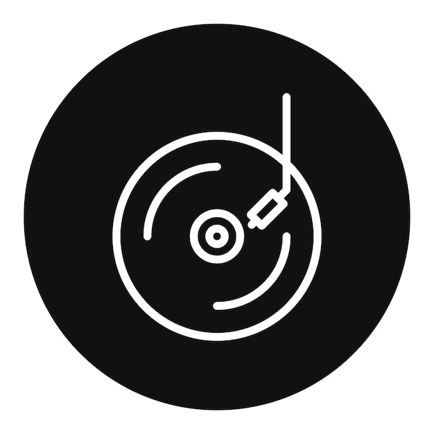Imagen vectorial de icono de vinilo Puede utilizarse para el instrumento