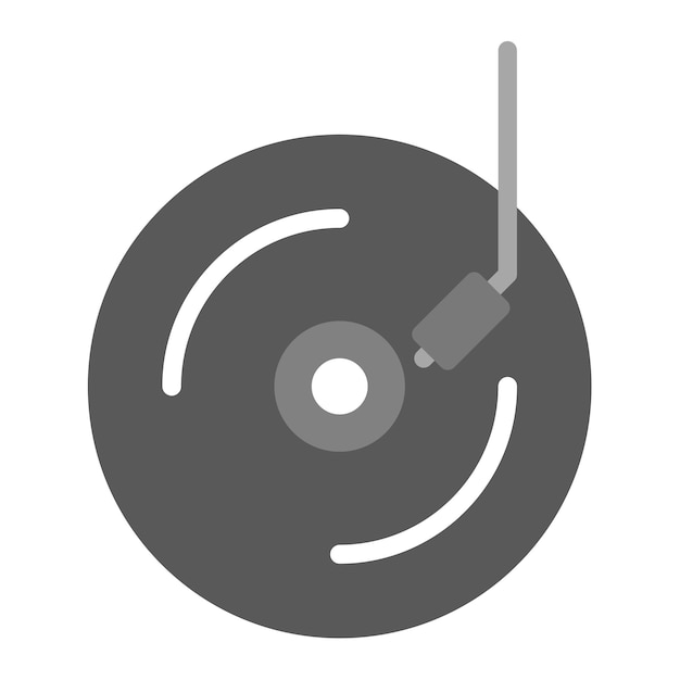 Imagen vectorial de icono de vinilo Puede utilizarse para el instrumento