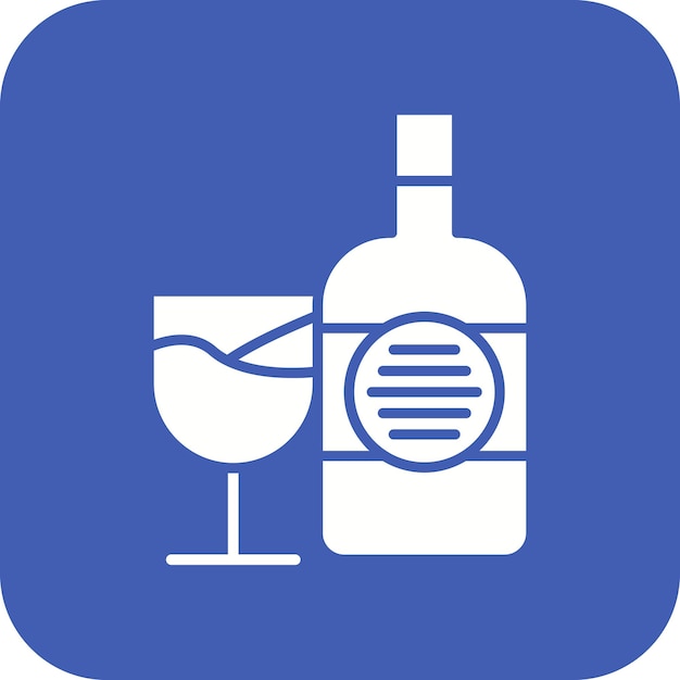 Imagen vectorial del icono del vino Se puede utilizar para la catering