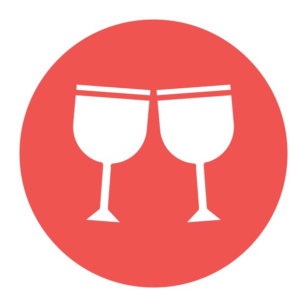 Imagen vectorial de icono de vino de vidrio Puede utilizarse para Italia