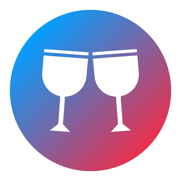 Imagen vectorial de icono de vino de vidrio Puede utilizarse para Italia