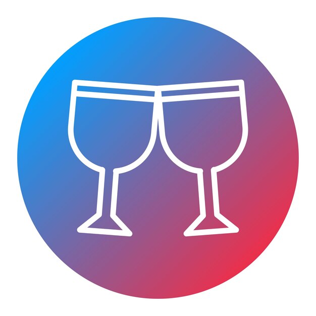 Imagen vectorial de icono de vino de vidrio Puede utilizarse para Italia