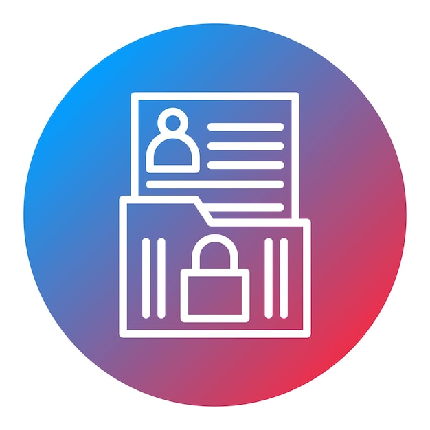 Imagen vectorial del icono de violación de datos personales Se puede utilizar para el cumplimiento y la regulación