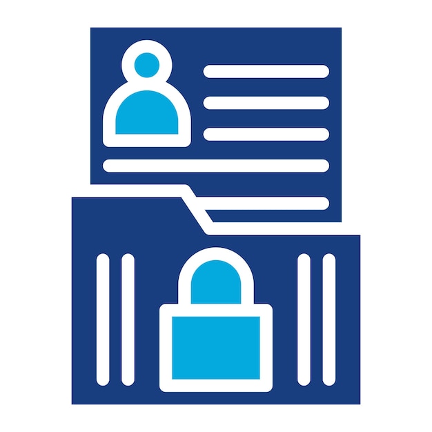 Imagen vectorial del icono de violación de datos personales Se puede utilizar para el cumplimiento y la regulación