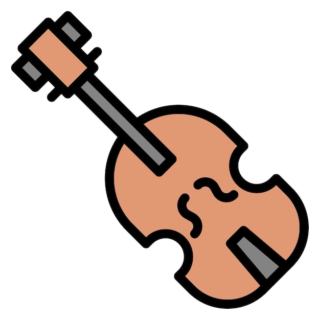 Imagen vectorial del icono del violín Se puede usar para Artist Studio