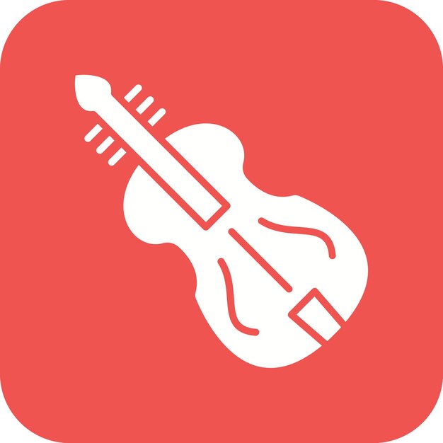Imagen vectorial del icono del violín Se puede usar para Funeral
