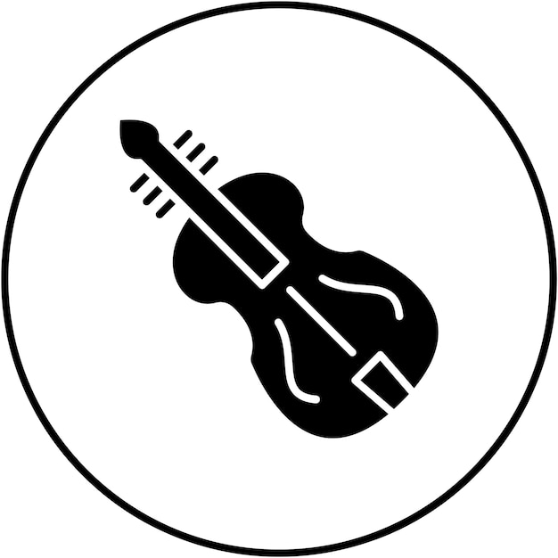 Imagen vectorial del icono del violín Se puede usar para Funeral