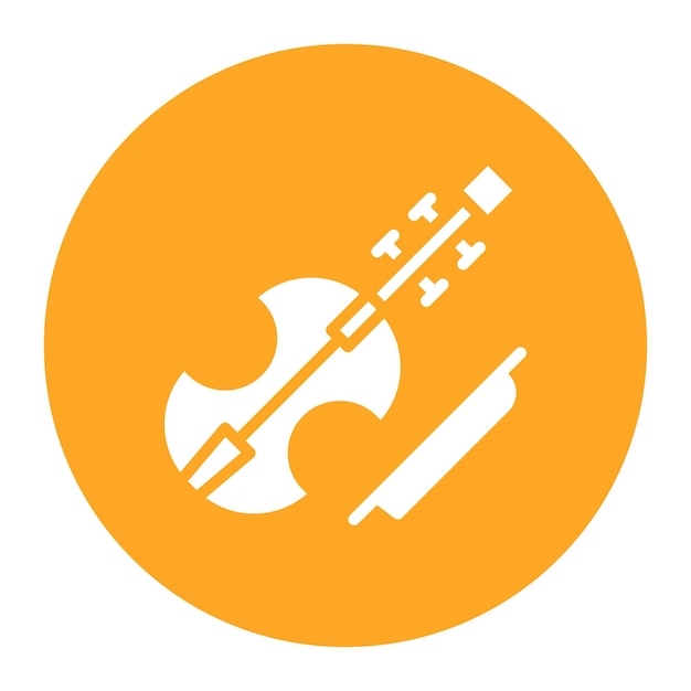 La imagen vectorial del icono del violín se puede utilizar para el instrumento