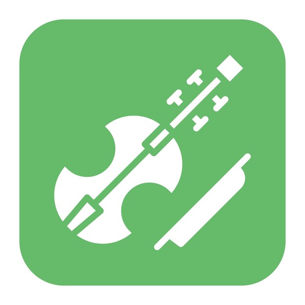 La imagen vectorial del icono del violín se puede utilizar para el instrumento