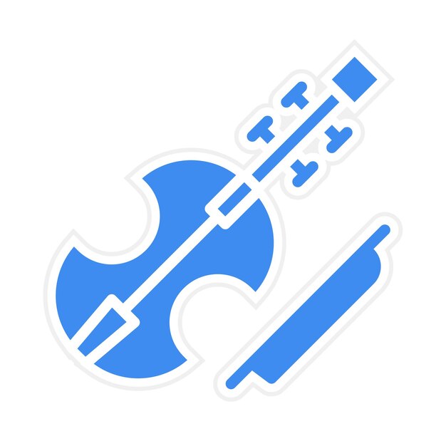 La imagen vectorial del icono del violín se puede utilizar para el instrumento