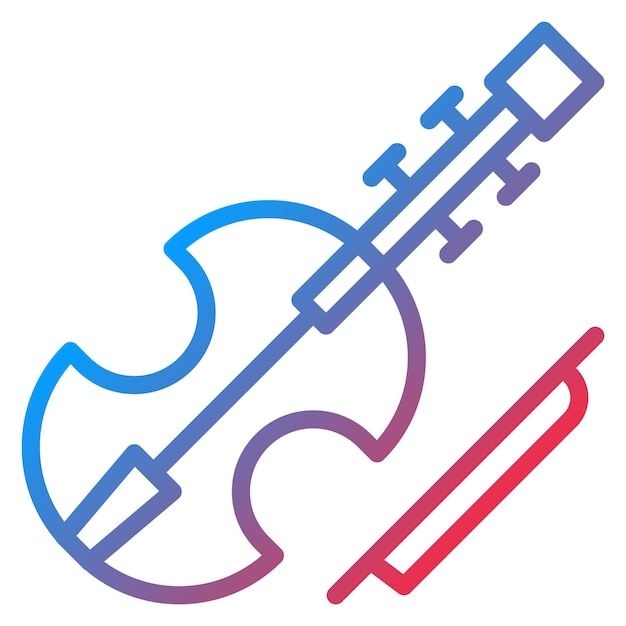 La imagen vectorial del icono del violín se puede utilizar para el instrumento
