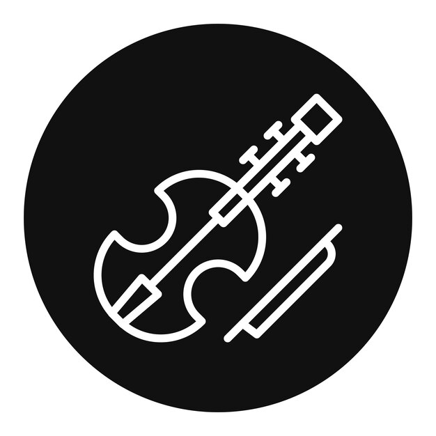 La imagen vectorial del icono del violín se puede utilizar para el instrumento