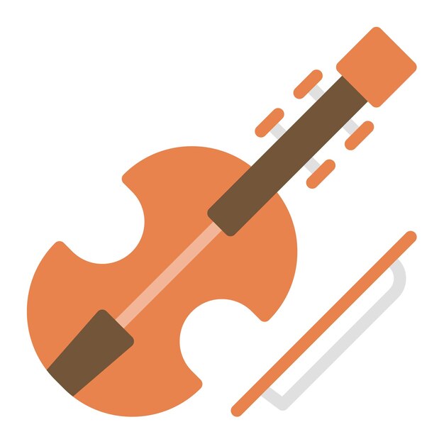 La imagen vectorial del icono del violín se puede utilizar para el instrumento