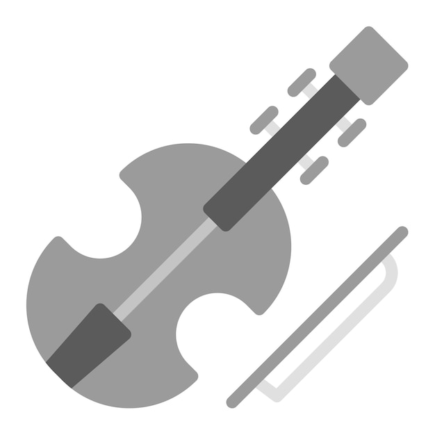 La imagen vectorial del icono del violín se puede utilizar para el instrumento