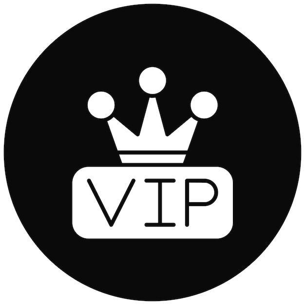 La imagen vectorial del icono Vip se puede usar para el Cyber Monday