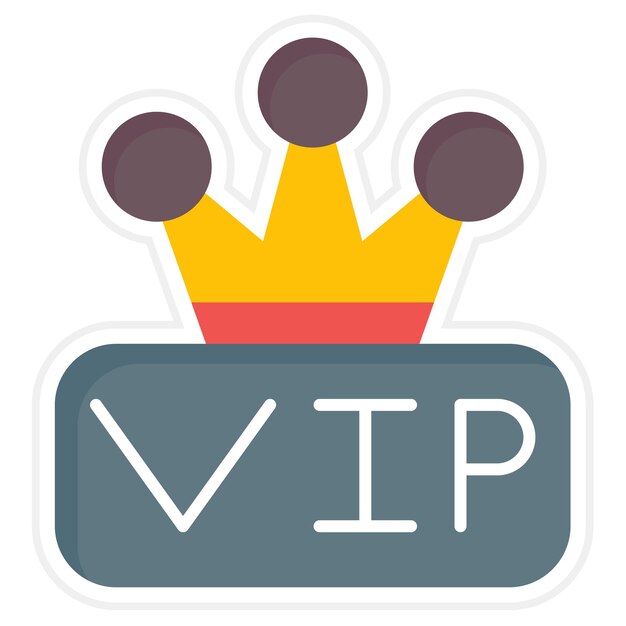 La imagen vectorial del icono Vip se puede usar para el Cyber Monday