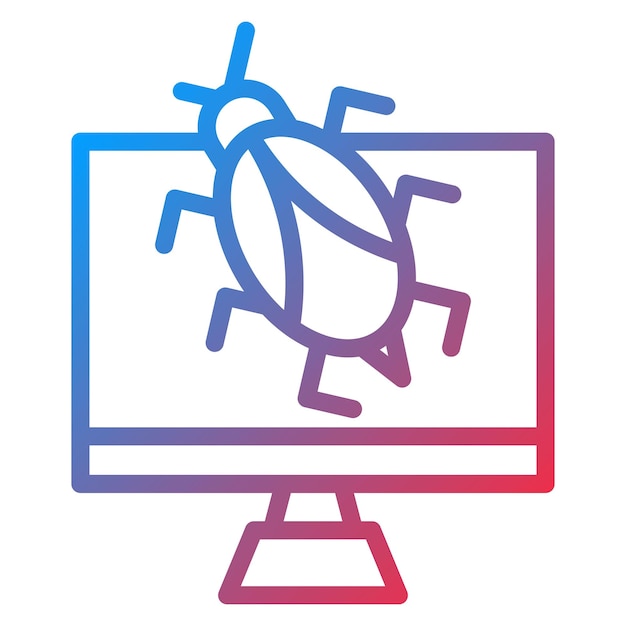 La imagen vectorial del icono del virus se puede utilizar para la seguridad de la información