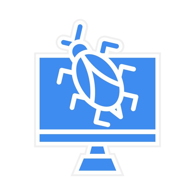 La imagen vectorial del icono del virus se puede utilizar para la seguridad de la información