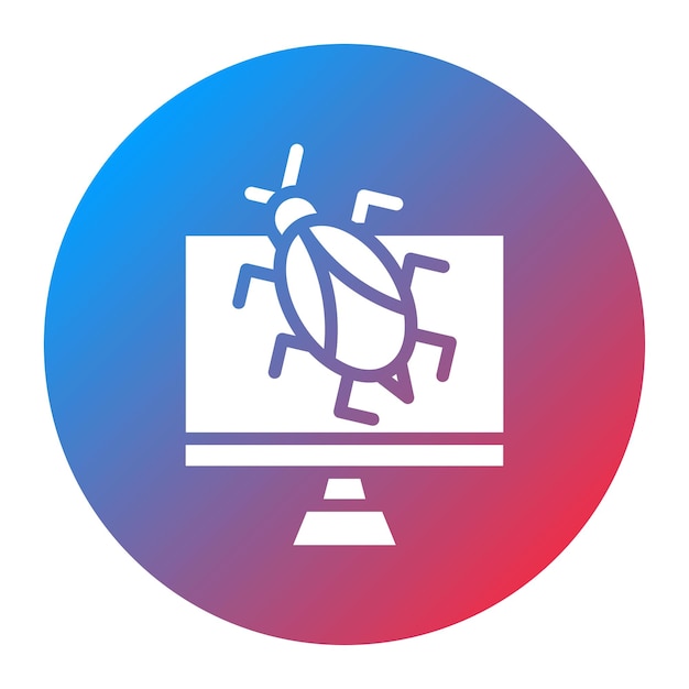La imagen vectorial del icono del virus se puede utilizar para la seguridad de la información
