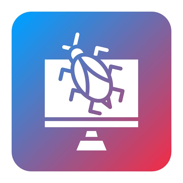 La imagen vectorial del icono del virus se puede utilizar para la seguridad de la información