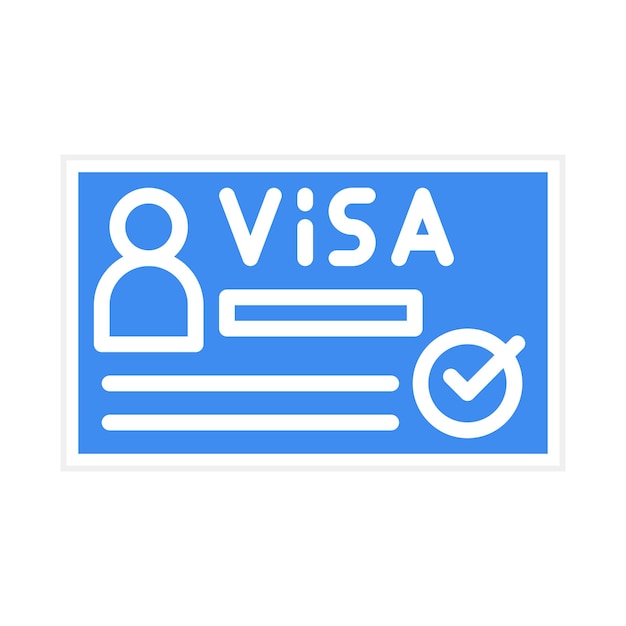 La imagen vectorial del icono de Visa se puede usar para la peregrinación del Hajj