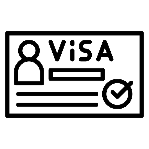La imagen vectorial del icono de Visa se puede usar para la peregrinación del Hajj