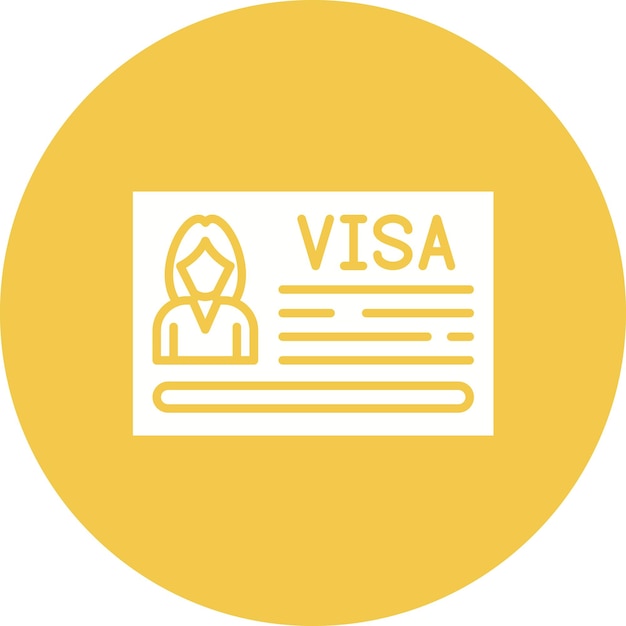 Imagen vectorial del icono de Visa Puede utilizarse para la Agencia de Viajes
