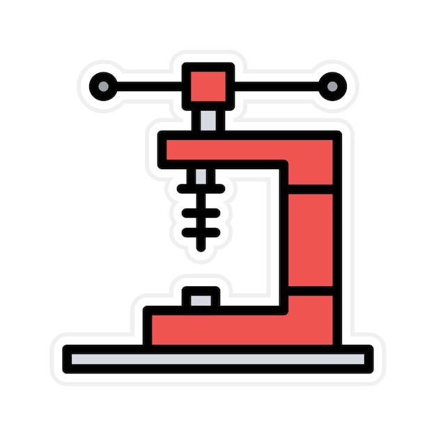 Imagen vectorial del icono de Vise Se puede utilizar para Art and Craft Supplies
