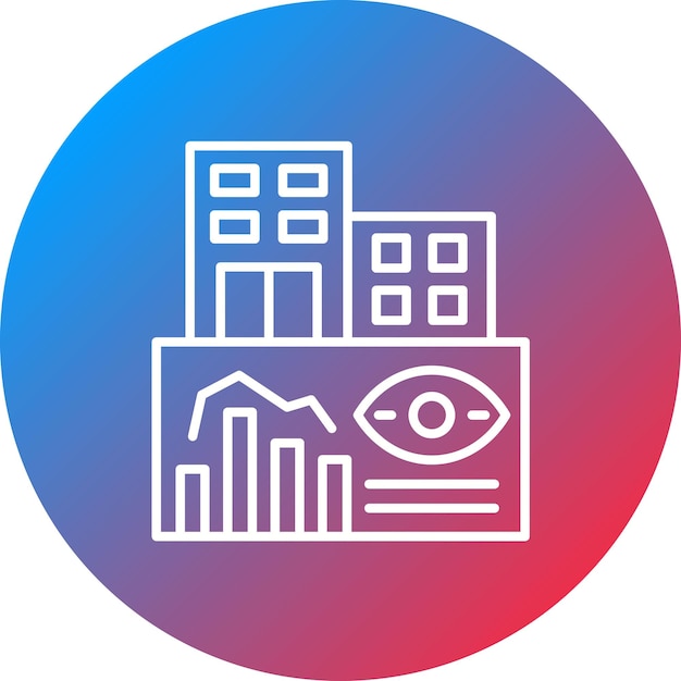 Imagen vectorial del icono de la visión de la empresa Se puede utilizar para la productividad