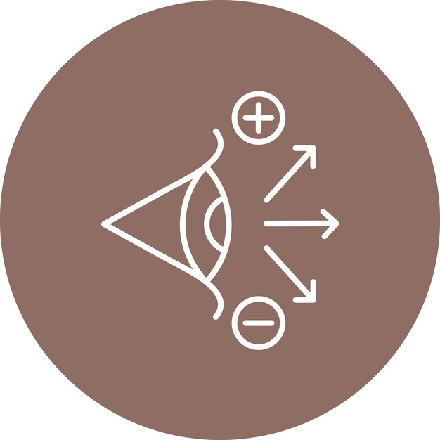 Imagen vectorial de icono de visión lejana Puede utilizarse para el optometrista