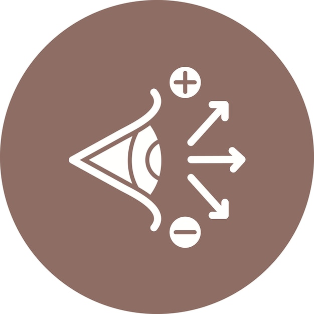 Imagen vectorial de icono de visión lejana Puede utilizarse para el optometrista