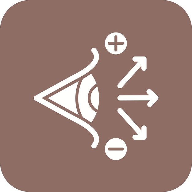 Imagen vectorial de icono de visión lejana Puede utilizarse para el optometrista