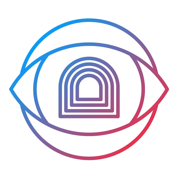 Imagen vectorial del icono de la visión del túnel Se puede utilizar para el optometrista