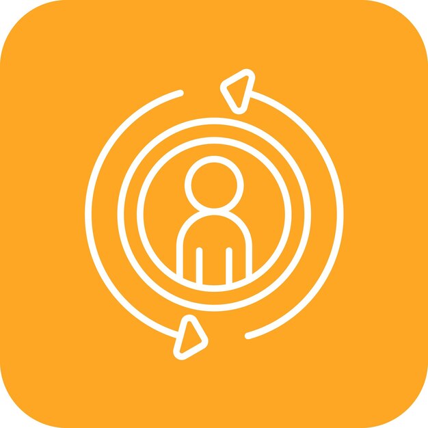 Imagen vectorial del icono del visitante que regresa Se puede utilizar para el marketing digital