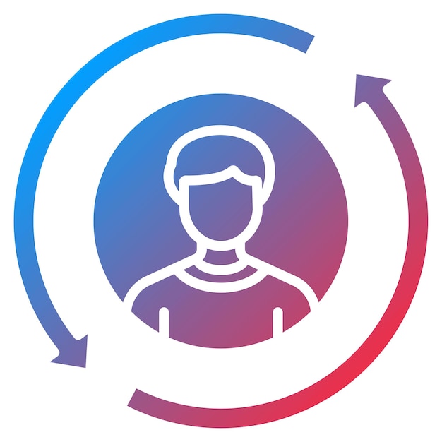 Imagen vectorial del icono del visitante que regresa Se puede utilizar para el servicio de marketing en Internet