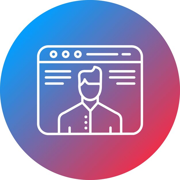 Imagen vectorial del icono de los visitantes de la página Se puede utilizar para el marketing