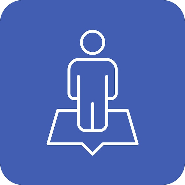 Imagen vectorial del icono de la vista de la calle Se puede utilizar para el mapa y la navegación