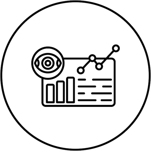 Imagen vectorial de icono de visualización de datos Se puede utilizar para Big Data