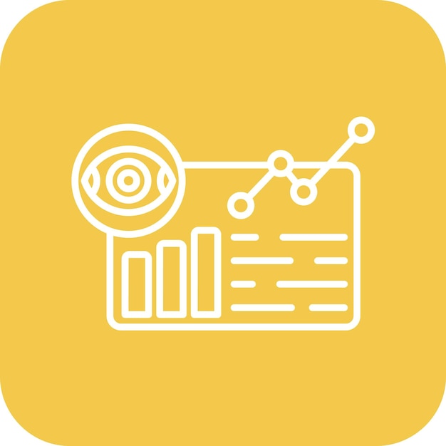 Imagen vectorial de icono de visualización de datos Se puede utilizar para Big Data