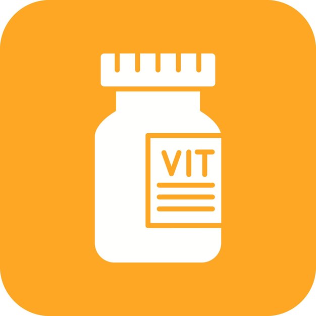 Vector imagen vectorial del icono de las vitaminas se puede utilizar para el gimnasio