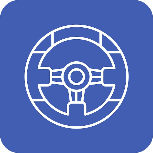 Imagen vectorial del icono del volante Se puede usar para carreras de autos
