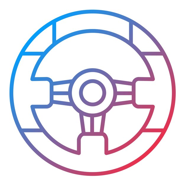 Imagen vectorial del icono del volante Se puede usar para carreras de autos