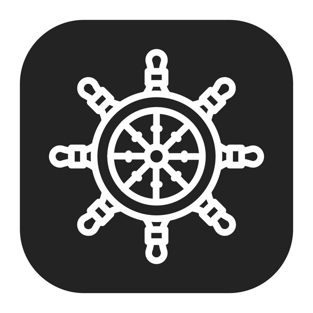Imagen vectorial del icono del volante Se puede utilizar para Cruiser