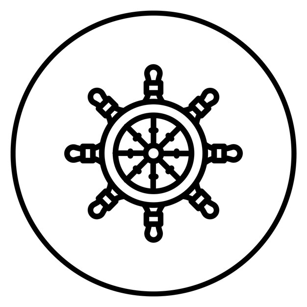 Imagen vectorial del icono del volante Se puede utilizar para Cruiser