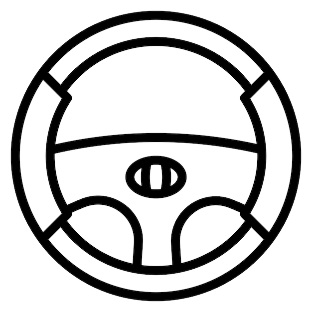 Imagen vectorial del icono del volante Se puede utilizar para la escuela de conducción