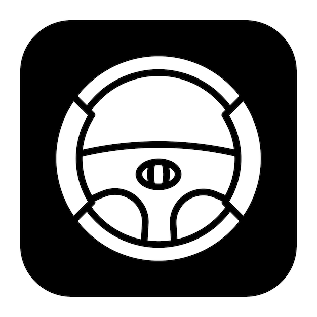Imagen vectorial del icono del volante Se puede utilizar para la escuela de conducción