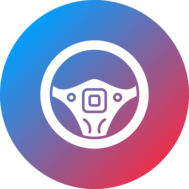 Imagen vectorial del icono del volante Se puede utilizar para la realidad virtual