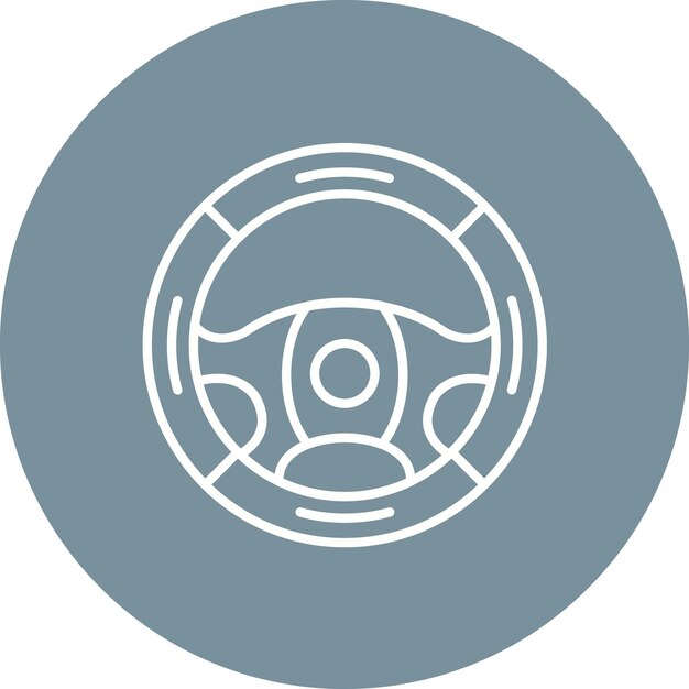 Imagen vectorial del icono del volante Se puede utilizar para la reparación de automóviles