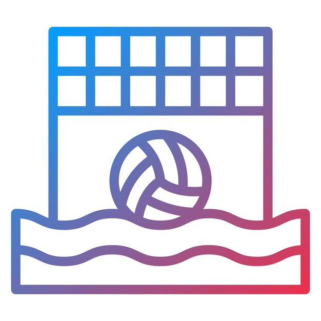 Imagen vectorial del icono de voleibol de playa Se puede usar para voleibol