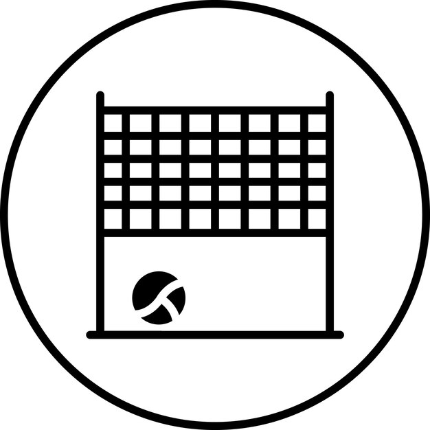 Imagen vectorial de icono de voleibol Se puede usar para diversión al aire libre
